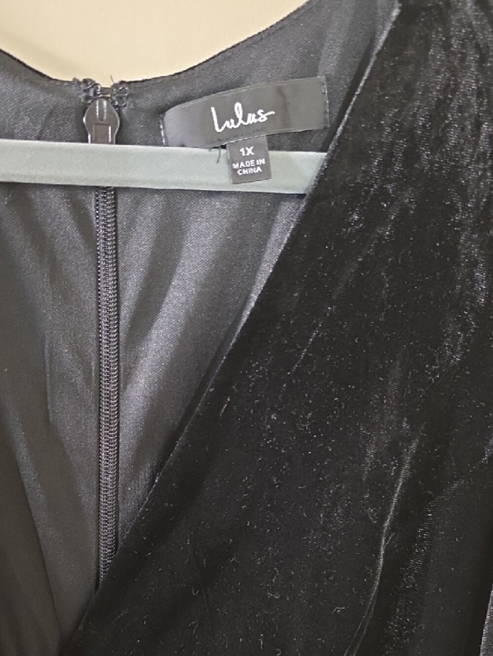 Lulu's Black V-Neck Velvet Maxi Dress with Side Slit - Picture 2 of 5